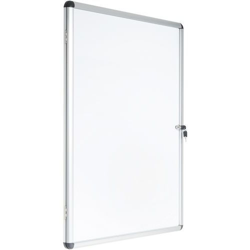 Vitrina de interior Manutan Expert de 1 porta – fundo em alumínio