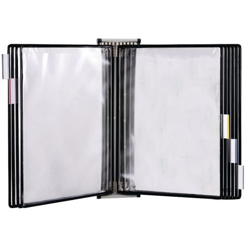 Porta documentos de parede com pivot, 10 bolsas para formato A4 – Tarifold
