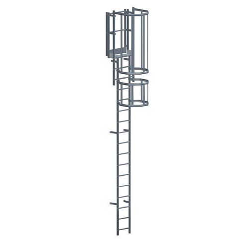 Kit completo de escada com guarda-corpo – 4,75 m de altura