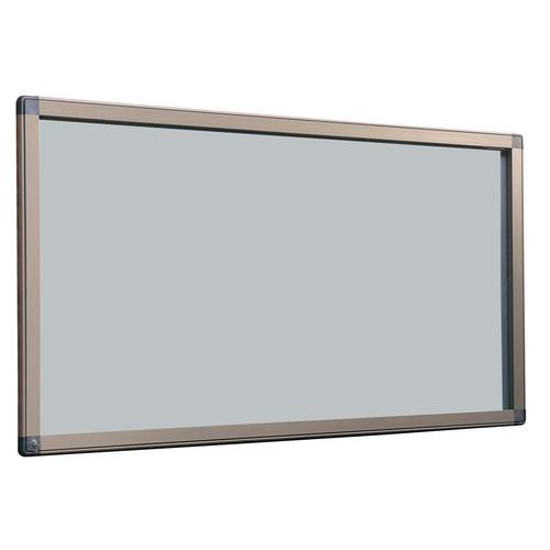 Vitrina de exterior com porta rebatível grande Antares de estilo italiano – fundo em alumínio