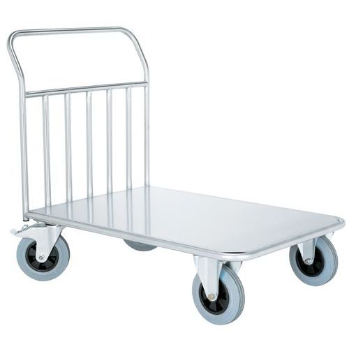 Carro em inox com espaldar fixo – Capacidade de 500 kg