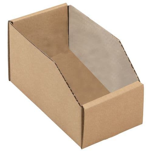 Caixas de bico em cartão kraft castanho – comprimento 200 mm – 2,4 L