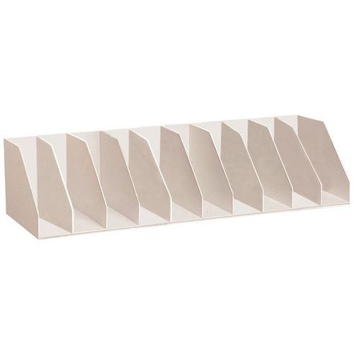 Classificador vertical com divisórias fixas para armários – Cinza - Paperflow Classificador vertical com divisórias fixas para armários – Cinza - Paperflow