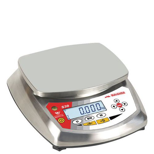 Balança compacta inox - Capacidade 6 a 30 kg