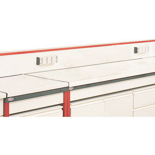 Bancada de laboratório modular - Grés - Com estrutura traseira