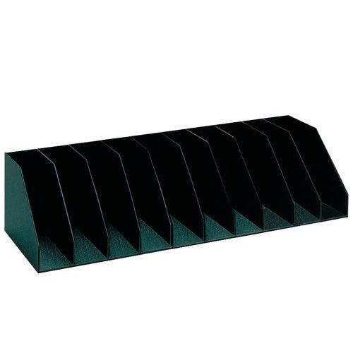 Classificador vertical com divisórias fixas para armários – Preto - Paperflow Classificador vertical com divisórias fixas para armários – Preto - Paperflow