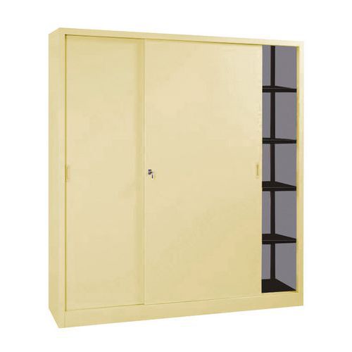 Armário para montar com portas corrediças – alto – comp. 180 cm – Manutan Expert Armário para montar com portas corrediças – alto – comp. 180 cm – Manutan Expert