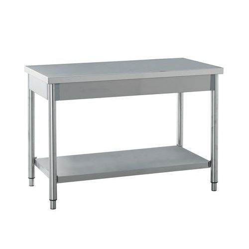 Mesa de trabalho em aço inoxidável Mesa de trabalho em aço inoxidável