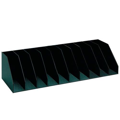 Classificador vertical com divisórias fixas para armários – Preto - Paperflow Classificador vertical com divisórias fixas para armários – Preto - Paperflow
