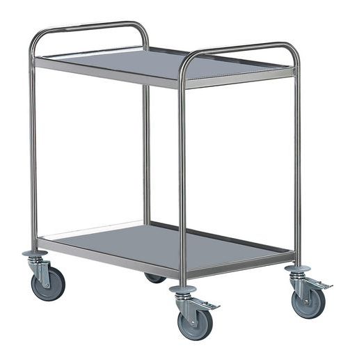 Carro inox - 2 plataformas - Capacidade 120 kg