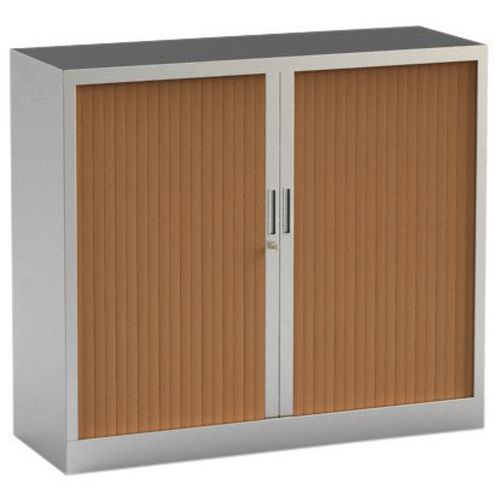 Armário com portas de persiana Premium bicolor - Altura 100 cm Armário com portas de persiana Premium bicolor - Altura 100 cm