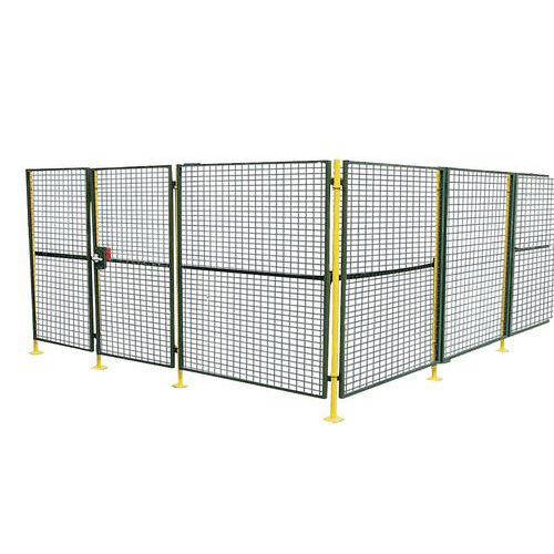 Divisória de proteção da máquina – painel gradeado – altura: 1,9 m