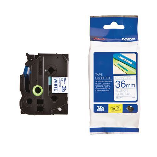 Cassetes de fita para máquina de etiquetar Brother - Largura 36 mm