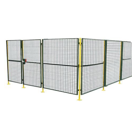 Divisória de proteção da máquina – painel gradeado – altura: 1,9 m