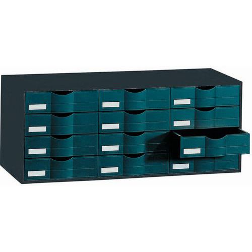 Bloco de gavetas 3 colunas – preto – Paperflow Bloco de gavetas 3 colunas – preto – Paperflow