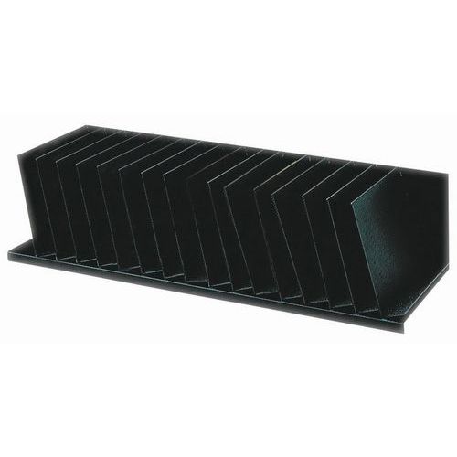 Classificador vertical com divisória inclinada para armários – preto – Paperflow