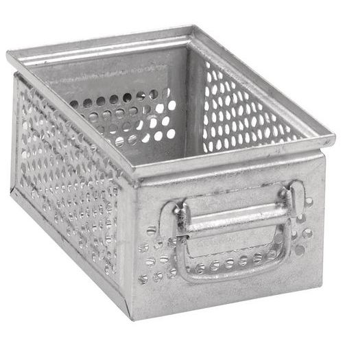 Caixa de transporte perfurada em aço – 315 a 630 mm de comprimento – 9,5 a 77 L