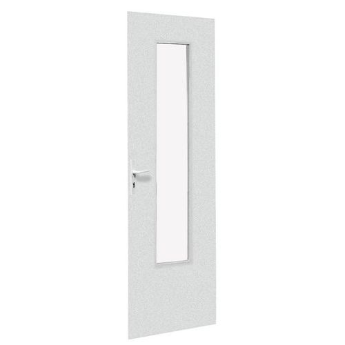 Porta rebatível para divisórias de oficina em melamina - Parede semividrada - Altura 3.01 m