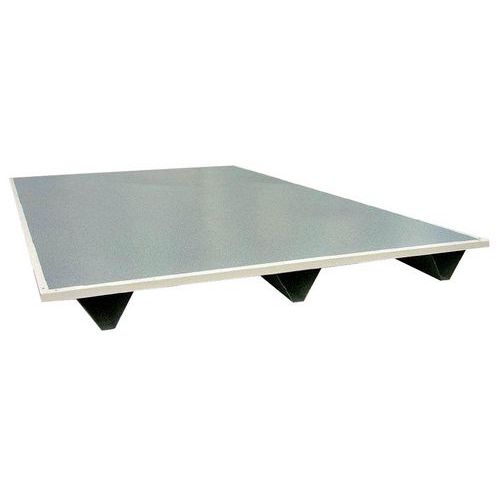 Plataforma paletizável para cabinas de parede dupla em chapa ou chapa/melamina