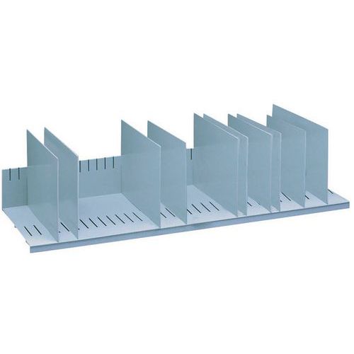Classificador vertical com divisória amovível para armário – cinzento – Paperflow
