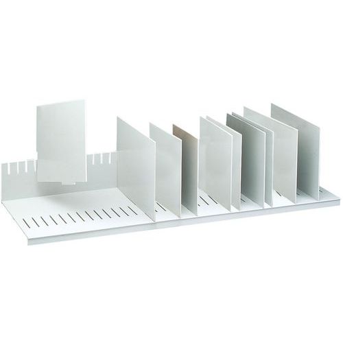 Classificador vertical com divisória amovível para armário – cinzento – Paperflow