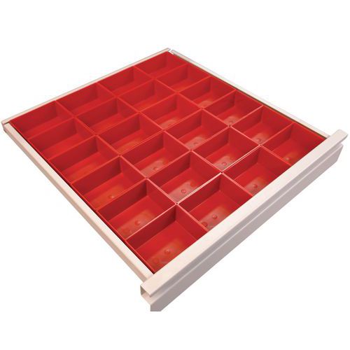 Kit de compartimentos para gaveta – plástico – 12 caixas