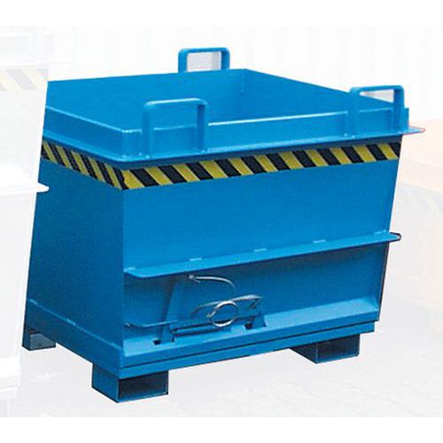 Contentor de abertura pelo fundo azul – 1 compartimento com base – Bauer