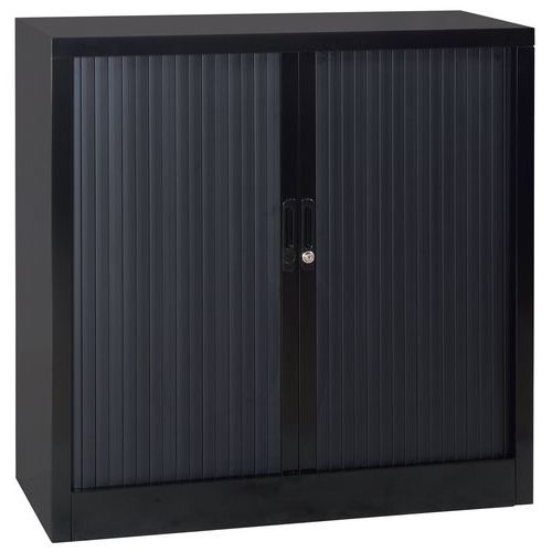 Armário baixo com portas de persiana em kit – largura 100 cm - Manutan Expert