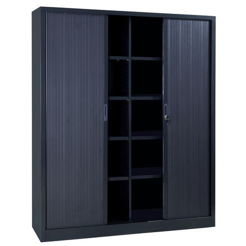 Armário com portas de persiana extra grande em kit – largura 180 cm - Manutan Expert Armário com portas de persiana extra grande em kit – largura 180 cm - Manutan Expert