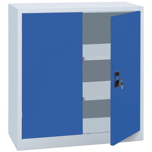 Armário baixo com portas rebatíveis para montar – largura 120 cm - Manutan Expert