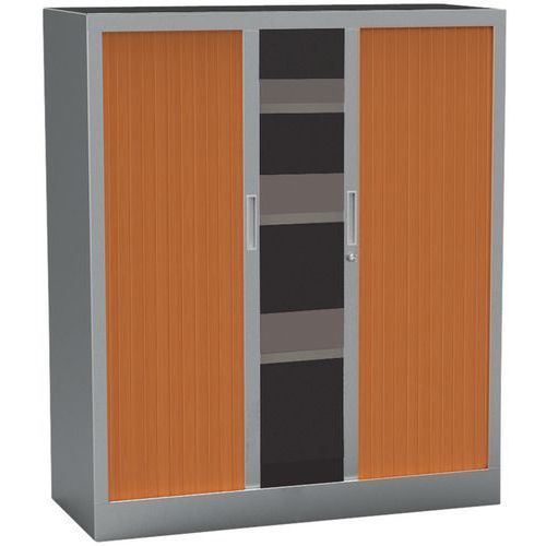 Armário com portas de persiana Premium bicolor - Altura 136 cm
