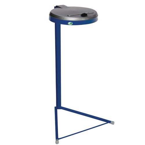 Suporte para saco de lixo padrão azul com tampa - 120 l Suporte para saco de lixo padrão azul com tampa - 120 l