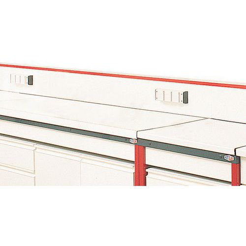 Bancada de laboratório modular - Grés - Com estrutura traseira