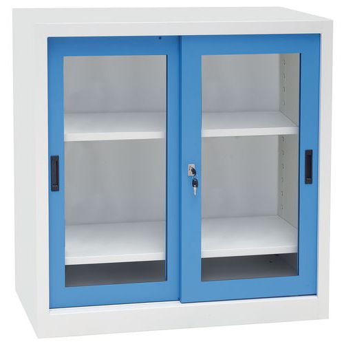 Armário baixo com portas corrediças CH – comp. 100 cm – Manutan Expert