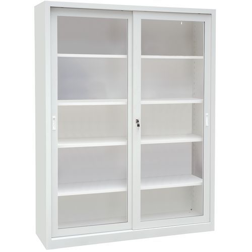 Armário alto com portas corrediças CH – transparente – Manutan Expert Armário alto com portas corrediças CH – transparente – Manutan Expert