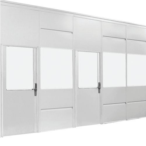 Divisória simples parede em chapa de aço - Painel vidrado - Altura 3,01 m