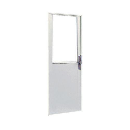 Porta rebatível para divisórias de oficina em chapa de aço - Painel vidrado - Altura 2.51 m