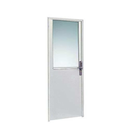 Porta rebatível para divisórias de oficina em chapa de aço - Painel vidrado - Altura 2.51 m