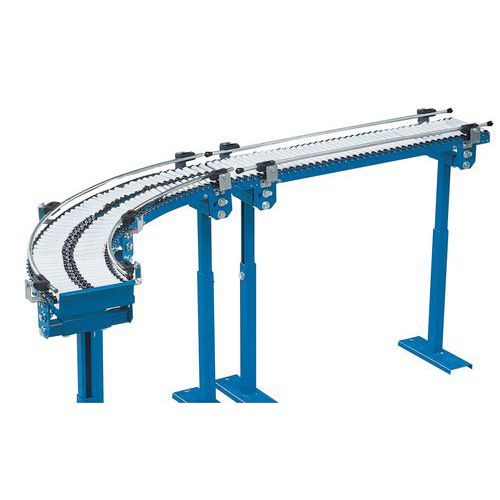 Micro-transportador gravítico - De rolos PVC Ø 20 mm comprimento 150 mm