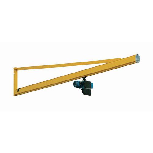 Grua de parede de flecha triangular + diferencial DC - capacidade de carga de 80 a 500 kg