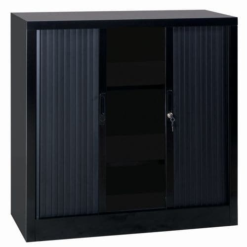 Armário baixo com portas de persiana em kit – largura 100 cm - Manutan Expert