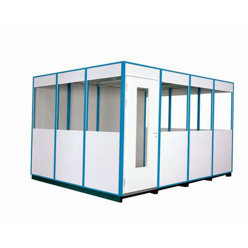 Cabina de parede simples em melamina - Em kit - Porta rebatível