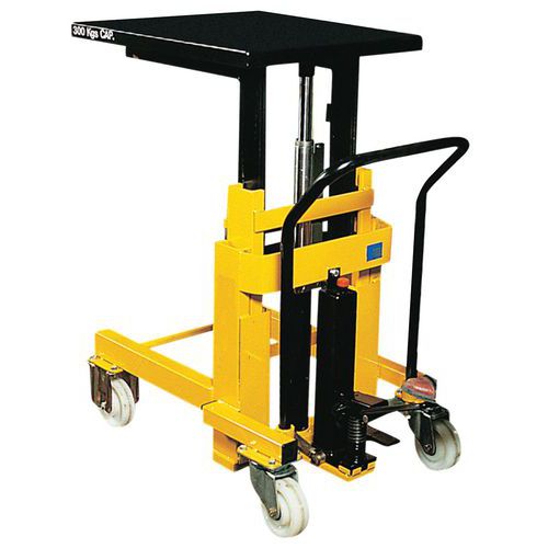 Mesa elevatória móvel hidráulica – Capacidade de carga de 1000 kg Mesa elevatória móvel hidráulica – Capacidade de carga de 1000 kg