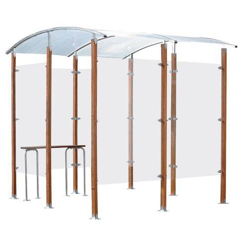 Abrigo de design para fumadores – 4 m²