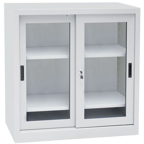 Armário baixo com portas corrediças CH – comp. 100 cm – Manutan Expert Armário baixo com portas corrediças CH – comp. 100 cm – Manutan Expert