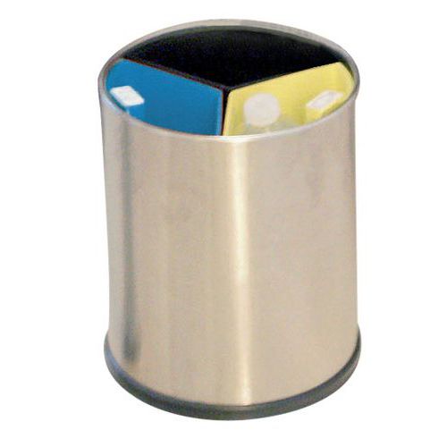Caixote de lixo de escritório de 3 fluxos - Recipientes coloridos - 13 L Caixote de lixo de escritório de 3 fluxos - Recipientes coloridos - 13 L