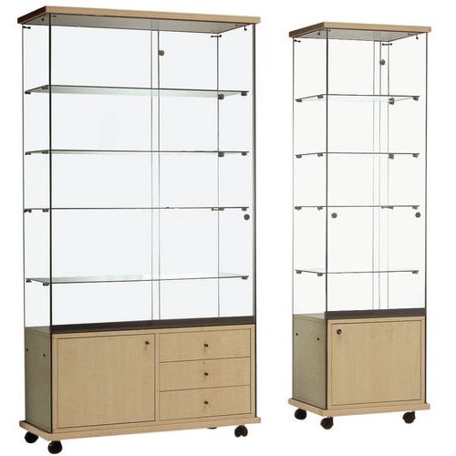 Vitrina Easy E6 com armário baixo e iluminação LED