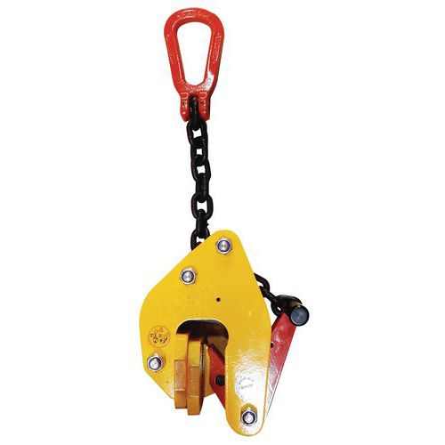Pinça automática – Capacidade de 500 a 1 500 kg – Com bico antirrisco