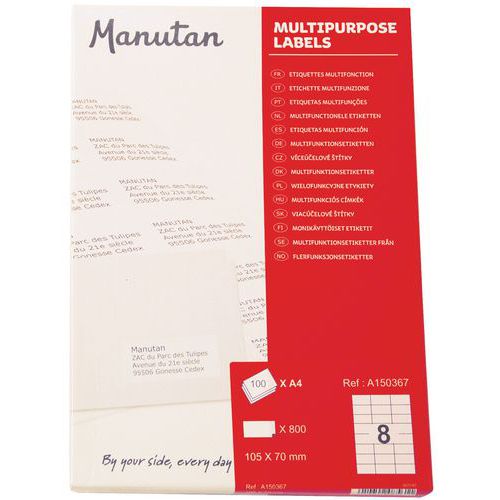 Etiquetas multifuncionais - Manutan Expert