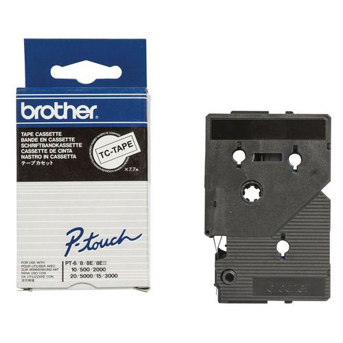 Cassete de fita para máquina de etiquetar Brother - Largura 12 mm